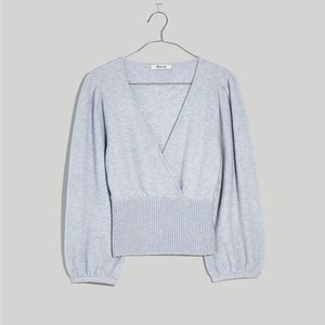 Madewell light blue cropped sweater